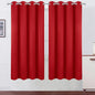LEMOMO Blackout Curtains 66 x 72 Inch Long Bright Red Curtains Set of 2 Panels Room Darkening Curtains for Bedroom and Living Room