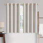 MIULEE Linen Textured Curtains for Bedroom Solid 100% Blackout Thermal Insulated Cream White Grommet Room Darkening Curtains & Drapes Luxury Decor for Living Room Nursery 52 x 45 Inch (2 Panels)