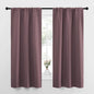 NICETOWN Bedroom Curtains for Kids Room, Window Treatment Thermal Insulated Solid Room Darkening Drape Panels for Girls Room (Dry Rose, Set of 2, 34 inches Width by 63 inches Length)