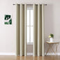 ChrisDowa Grommet Room Darkening Curtains for Bedroom and Living Room - 2 Panels Set Thermal Insulated Blackout Curtains (Beige, 42W x 84L)