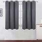 LEMOMO Blackout Curtains 40 x 63 inch/Grey Curtains Set of 2 Panels/Thermal Insulated Room Darkening Bedroom Curtains