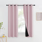 NICETOWN 100% Blackout Window Curtain Panels, Heat and Cold Blocking Drapes with Black Liner for Nursery, 60" Thermal Insulated Draperies (Lavender Pink, 2 Pieces, 37" Wide Each Panel)