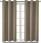 BGment Room Darkening Curtains 54 Inches Long - Grommet Thermal Insulated Drapes Window Treatment Curtains for Bedroom, 2 Panels, 38 x 54 Inch, Cocoa