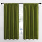 NICETOWN Window Curtains for Bedroom, Olive, 2 Panels, W42 x L48 -Inch, Home Decoration Thermal Insulated Rod Pocket Blackout Blinds & Drapes for Small Windows