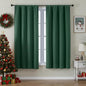 Simplebrand Ava Ever Green Blackout Curtains for Bedroom 63 Inch Length 2 Panels Set, Thermal Insulated Energy Saving Rod Pocket Window Treatment Curtains Blackout Drapes, W40 x L63 Inch, Ever Green