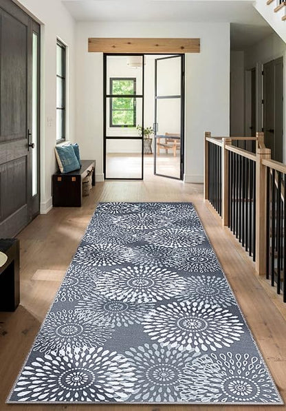 StepRite Runner Rug 2.5 x 8 ft, Washable Rugs, Hallway Runner Rugs, Kitchen Runner Rug Non Slip, Soft Runner with Rubber Backing for Kitchen, Hallway, Laundry, Bedroom, Living Room