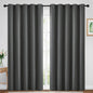 Yakamok Blackout Curtains Room Darkening Thermal Insulated with Grommet Window Curtain for Bedroom/Living Room(70Wx84L inch, Dark Grey, 2 Panels)
