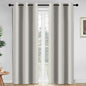 Yakamok Blackout Curtains Room Darkening Thermal Insulated Grommet top Window Curtains for Living Room, 42 x 84 Inch, Light Beige, Set of 2