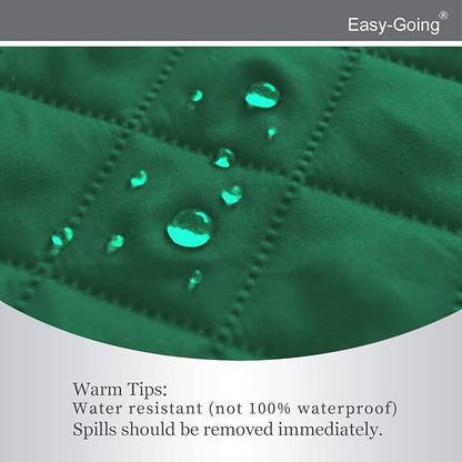 Easy-Going Recliner Chair Slipcover Reversible Sofa Cover Water Resistant Couch Cover Furniture Protector with Elastic Straps for Pets Dog (Recliner 22 inch, Green/Christmas Red)