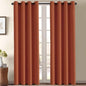 H.VERSAILTEX Ultra Soft Blackout Curtains for Bedroom 84 Inches Thermal Insulated Window Curtain for Living Room, Energy Efficicent Grommet Window Treatment Panel - Orange (1 Panel), 52'W x 84'L