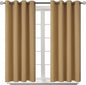 BGment Blackout Curtains for Living Room - Grommet Thermal Insulated Room Darkening Curtains for Bedroom, 2 Panels of 52 x 45 Inch, Khaki