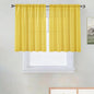 SpaceDresser Basic Rod Pocket Sheer Voile Window Curtain Panels Yellow 1 Pair 2 Panels 52 Width 36 Inch Long for Kitchen Bedroom Children Living Room Yard（Yellow, 52W x 36L）