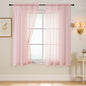 Blush Sheer Curtains 63 Inch Length 2 Panels, Voile Sheer Curtain for Living Room, Breathable Light Filtering Modern Window Treatments, Soft Fabric Dual Rod Pocket Drapes, 2x42Wx63L Inches