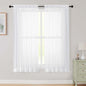 White Sheer Curtains 63 Inch Length 2 Panels Set for Living Room Bedroom, Airy Soft Light Filtering Sheer Dining Room Curtains, Modern Rod Pocket Drapes, White, Each 42" Wx63 L