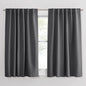 PONY DANCE Blackout Curtains for Bedroom/Living Room - 54 Inches Long Curtain Drapes with Back Loops Rod Pocket Design Thermal Insulated Privacy Protect Energy Saving, 52 W x 54 L, Dark Gray, 1 Pair