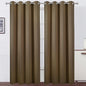 LEMOMO Blackout Curtains 52 x 84 inches Long Brown Curtains Set of 2 Panels Thermal Insulated Room Darkening Curtains for Bedroom