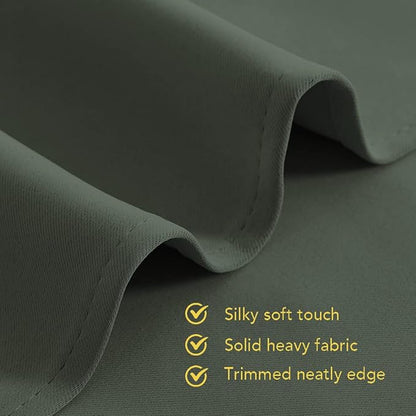 NICETOWN Room Darkening Draperies Window Curtain Panels, Dark Mallard, 2 Panels, W60 x L84 -inch, Thermal Insulated Grommet Room Darkening Curtains for Bedroom