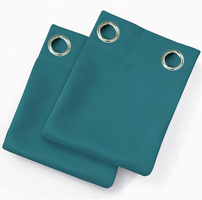 LEMOMO Sea Teal Blackout Curtains 42 x 54 Inch Length Set of 2 Panels Grommet Bedroom Curtains for Living Room