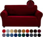Joccun Red Dahlia Polyester Spandex Waterproof Solid Stretch Sofa Cover
