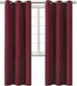 BGment Blackout Curtains - Grommet Thermal Insulated Room Darkening Bedroom and Living Room Curtains, Set of 2 Curtain Panels (42 x 84 Inch, Burgundy)