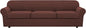 H.VERSAILTEX 4 Piece Stretch Sofa Covers for 3 Cushion Couch Covers Furniture Slipcovers for Living Room (1 Base Cover Plus 3 Seat Cushion Covers) Thicker Jacquard Fabric Cover (XL Sofa, Burnt Brick)