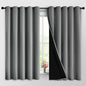 Yakamok 100% Grey Blackout Curtains for Bedroom, Light Blocking Thermal Insulated Noise Reducing Blackout Drapes for Living Room(62Wx63L, 2 Panels)