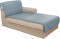 U-NICE HOME Sectional Couch Cover for Dogs Pets Chaise Lounge Reversible Sofa Cover Furniture Protector with Elastic Adjustable Strap, Light Blue/Beige