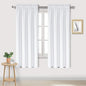 DWCN White Curtains for Living Room Thermal Insulated, 50% Light Blocking Curtains for Bedroom, Dining Room Window, W 38x L 63 Inch, Set of 2 Rod Pocket Curtain Panels