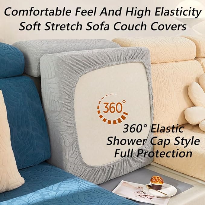 Soothing Home Sofa Covers, Sofa Hero Covers, Wear-Resistant Universal Couch Covers Washable Stretch Sectional Couch Cushion Covers (Orange,Back Cover L)