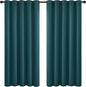 Yakamok Blackout Curtains for Bedroom 2 Panels Set Thermal Insulated Room Darkening Dark Black Out Drapery Grommet Window Treatments Drapes for Living Room, 70x84, Dark Teal