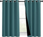 NICETOWN 100% Blackout Curtains with Black Liners, Thermal Insulated 2-Layer Lined Drapes, Room Warming Small Window Draperies for Dining Room (Sea Teal, 2 Panels, 46 inches W by 54 inches L)