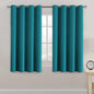 H.VERSAILTEX Blackout Curtain for Living Room Thermal Insulated Window Treatment Curtain 54 inch Length Energy Saving Solid Grommet Top Blackout Drape, One Panel, Turquoise Blue, 52" W x 54" L