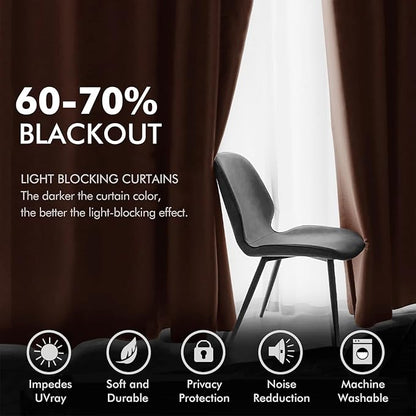 MIULEE Elegant Velvet Curtains Dusty Rose Pink Grommet Curtains Black Out Thermal Insulated Soundproof Room Darkening Blackout Drapes for Girl & Lady Living Room/Bedroom Decor 96 Inch Length 2 Panels