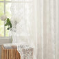 YJ YANJUN Vintage Lace Curtains Elegant Flower Off White 132 inch Curtains 1 Pair Extra Long Cream Colored High Ceiling Drapes for Large Windows Patio Sliding Door 11 Foot 52" W x 132" L Ivory