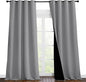 NICETOWN Total Shade Curtains and Draperies, Heavy-Duty Full Light Shading Drapes with Black Liner Backing for Villa/Hall/Dorm Window（Silver Grey, Package of 2 Panels, 55 inches Wide x 96 inches Long