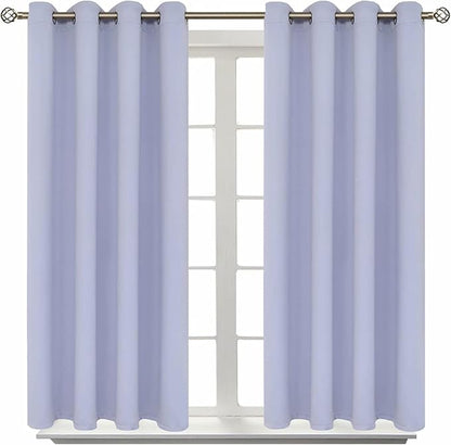 BGment Room Darkening Curtains 54 Inches Long - Grommet Thermal Insulated Drapes Window Treatment Curtains for Bedroom, 2 Panels, 52 x 54 Inch, Lavander