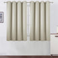 LEMOMO Blackout Curtains 66 x 54 Inch Long Light Beige Curtains Set of 2 Panels Room Darkening Curtains for Bedroom and Living Room