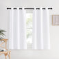 NICETOWN White Curtains for Living Room, Set of 2, W34 x L60, Thermal Insulated Window Treatment 50% Light Blocking Solid Grommet Top for Bedroom/Girl's, Adult Room