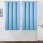 LEMOMO Blackout Curtains 66 x 54 Inch Long Sky Blue Curtains Set of 2 Panels Room Darkening Curtains for Bedroom and Living Room