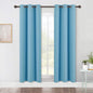 NICETOWN Blackout Window Curtains 70" L, 2 Panels, 34 inch, Teal Blue, Grommet Top Room Darkening Thermal Insulated Vertical Window Drapes Modern for Flat/Apartment