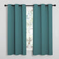 NICETOWN Thermal Insulated Solid Grommet Blackout Curtains/Drapes/Panels for Dining Room (Sea Teal, 1 Pair, 42 by 63-Inch)