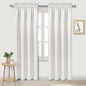 DWCN Blackout Curtains Thermal Insulated, Energy Saving & Noise Reducing Bedroom and Living Room Curtains, Ivory, W 42x L 84 Inch, Set of 2 Rod Pocket Curtain Panels