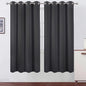 LEMOMO Dark Grey Thermal Blackout Curtains/52 x 72 Inch/Set of 2 Panels Room Darkening Curtains for Bedroom