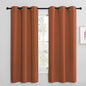 NICETOWN Bedroom Blackout Curtains 68 inches Long, Privacy and Thermal Insulated Blackout Drapes for Windows (Burnt Orange, 1 Pair, 42 x 68 inches)