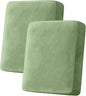 Couch Cover Stretch Velvet Sofa Cushion Cover 2-Piece - Elastic Washable Slipcover for Seat or Backrest, Couch Seat Covers for Sofas (Avocado Green)