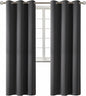 BGment Blackout Curtains - Grommet Thermal Insulated Room Darkening Bedroom and Living Room Curtain, Set of 2 Panels (42 x 84 Inch, Dark Grey)