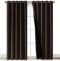 NICETOWN High-End Thermal Curtains, Full Blackout Curtains 84 inches Long for Dining Room, Soundproof Window Treatment Drapes for Hall Room, Brown, 70 inches Wide Per Panel, Set of 2 Panels