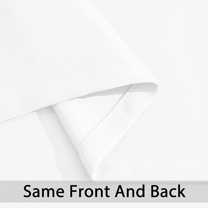 Yakamok Blackout Curtains Room Darkening Thermal Insulated Window Panels,Solid Grommet Top Drapes for Bedroom/Living Room(42Wx63L, Pure White, 2 Panels)