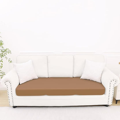 Smiry Printed Couch Cushion Covers, Stretch Soft Couch Covers for Sofa, Washable Non-Slip Sofa Slipcover Furniture Protector for Indoor and Outdoor (Large, Camel)