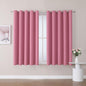 ChrisDowa Blackout Curtains 70 inches Wide for Bedroom - 2 Panels Set Extra Wide Grommet Thermal Insulated Room Darkening Curtains for Living Room (Pink, 70 x 63 Inch)
